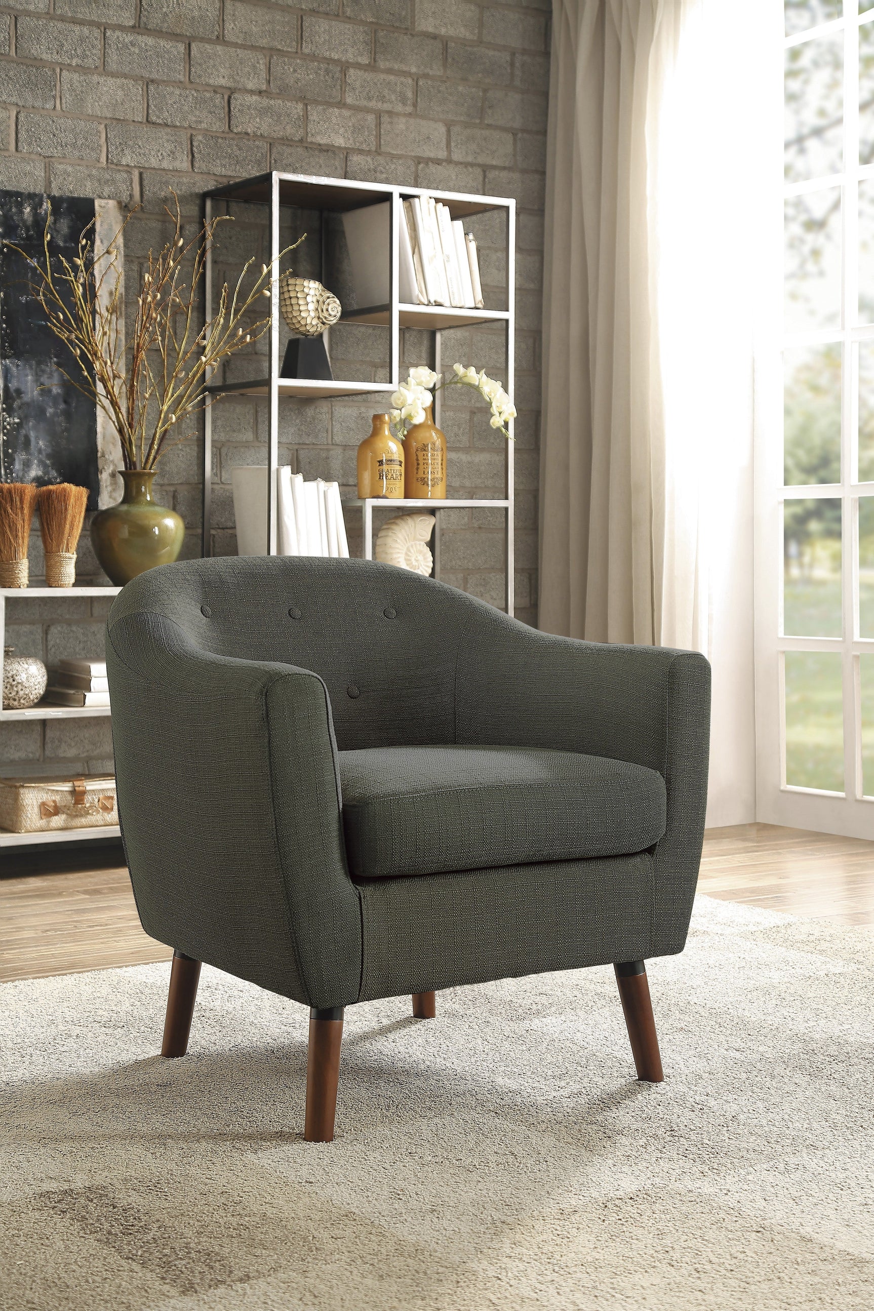 Lucille Gray Accent Chair - Ornate Home