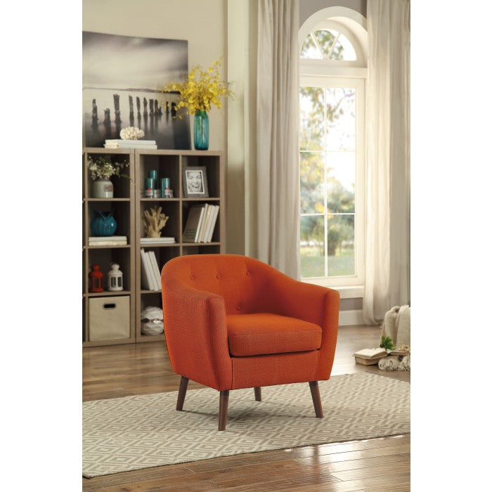Lucille Orange Accent Chair - Ornate Home