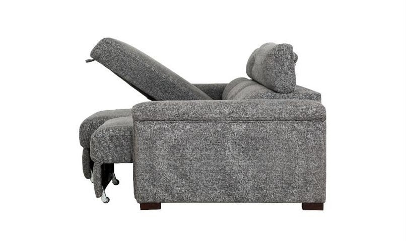Lucious Gray Double Slider Power Sectional Sofa w/ Storage LAF Chaise - Ornate Home