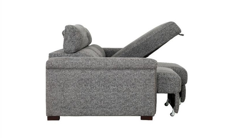 Lucious Gray Double Slider Power Sectional Sofa w/ Storage RAF Chaise - Ornate Home