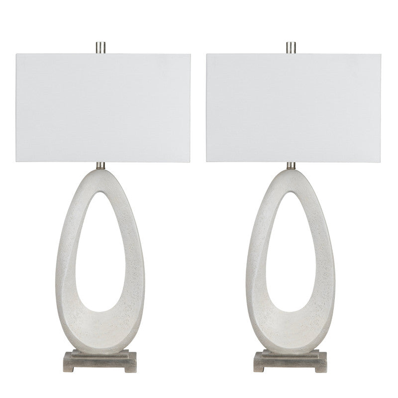 Ludlow White Table Lamp (Set of 2) - Ornate Home