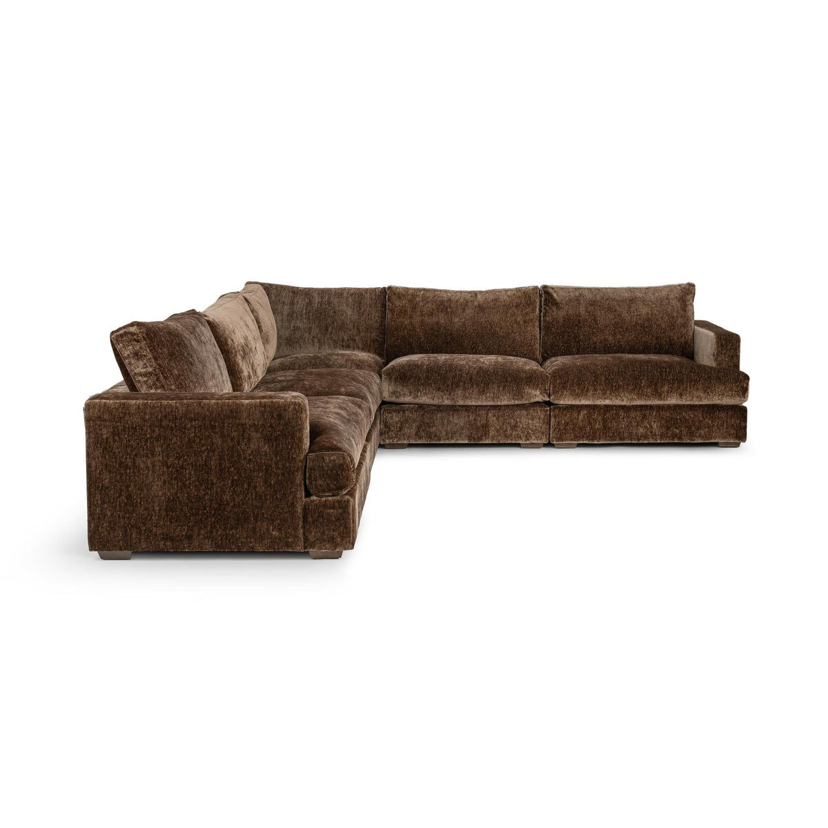 Ludwig Mossed Brown 5-Piece Sectional