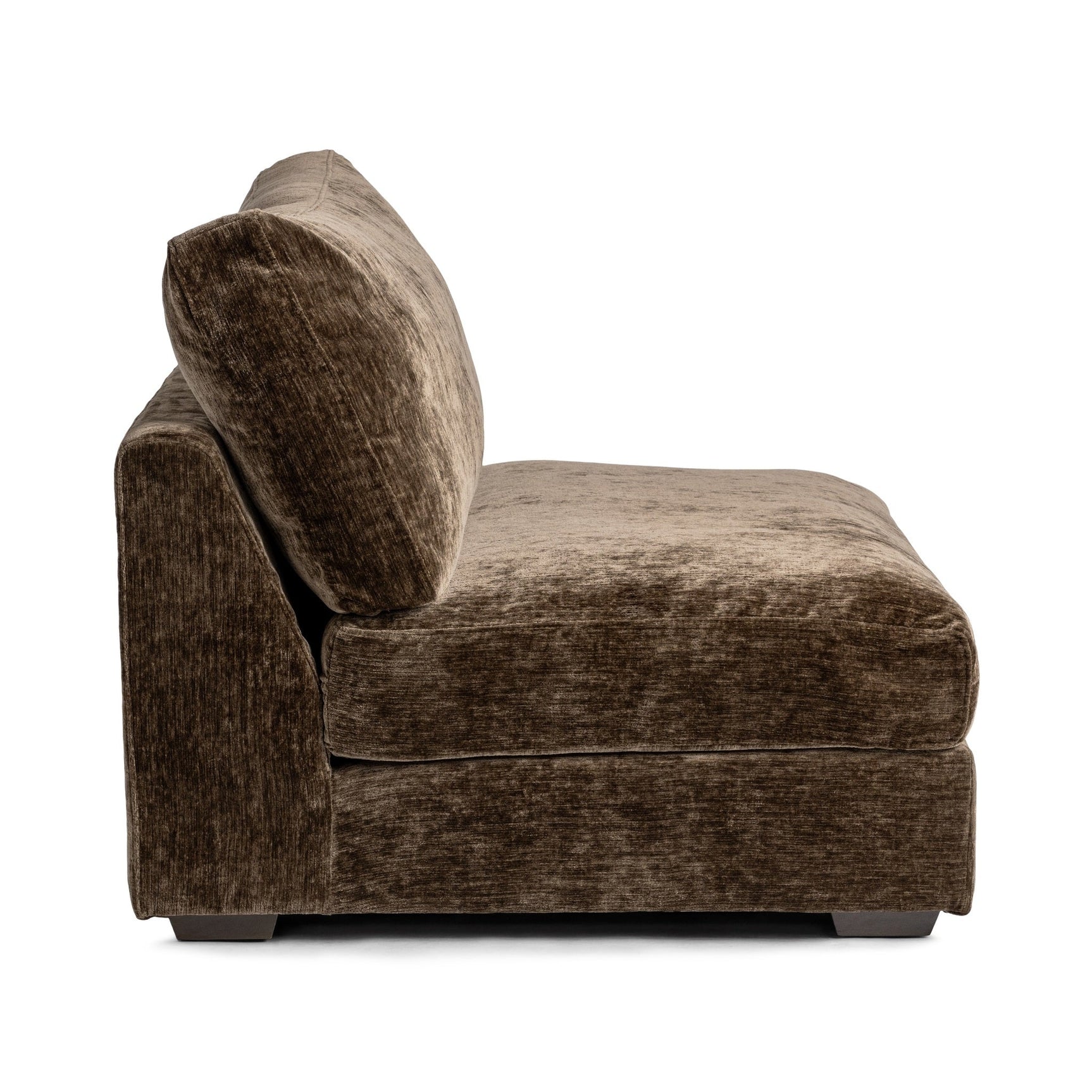 Ludwig Mossed Brown Armless Chair - Ornate Home