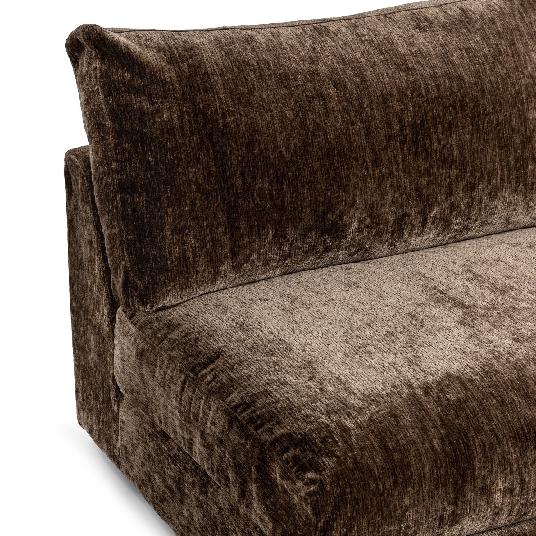 Ludwig Mossed Brown Armless Chair - Ornate Home