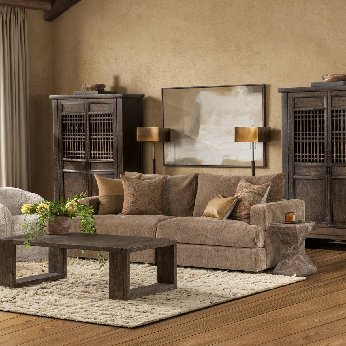 Ludwig Oyster Taupe 2-Piece Sofa