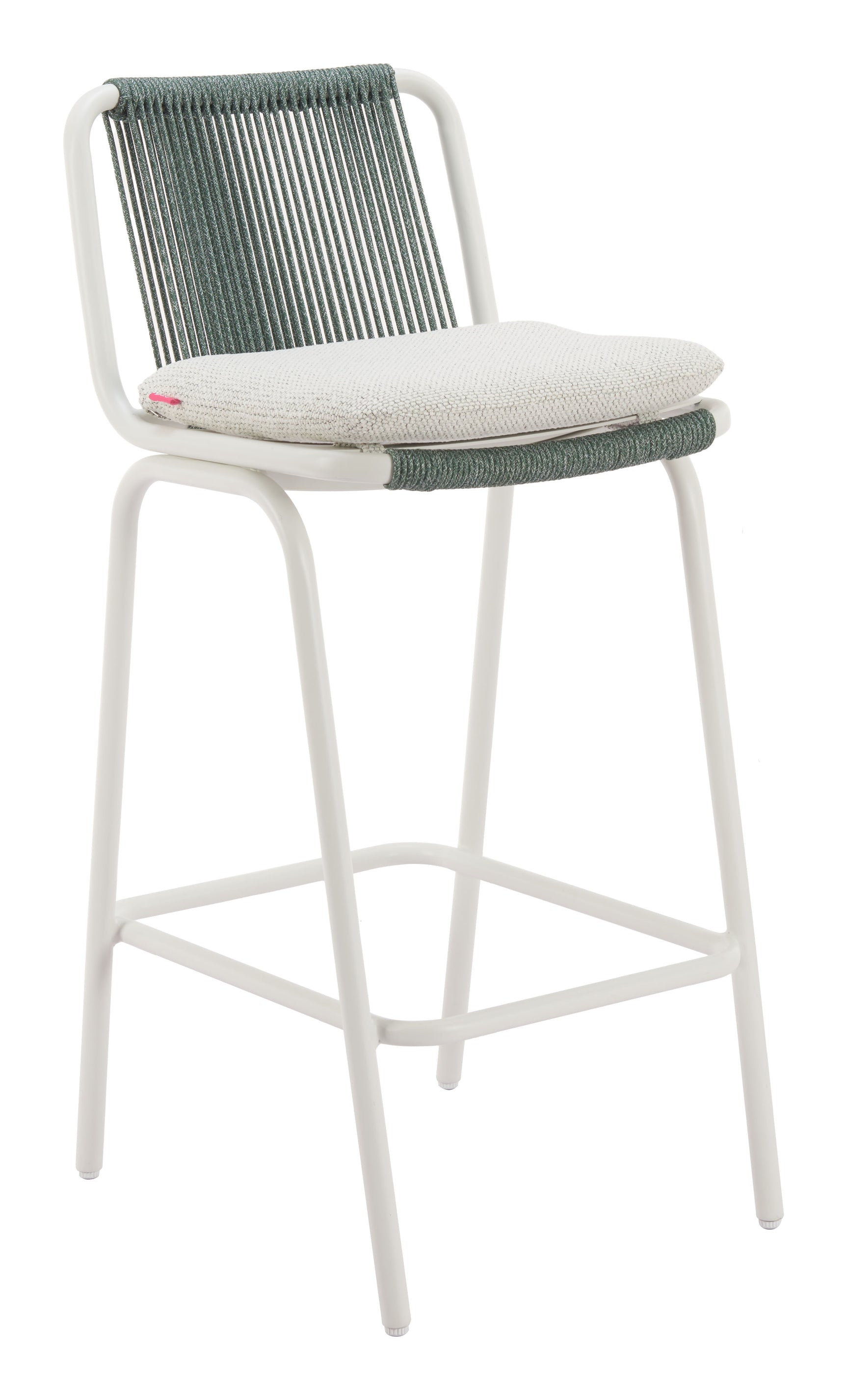 Luft White & Green Barstool (Set of 2)