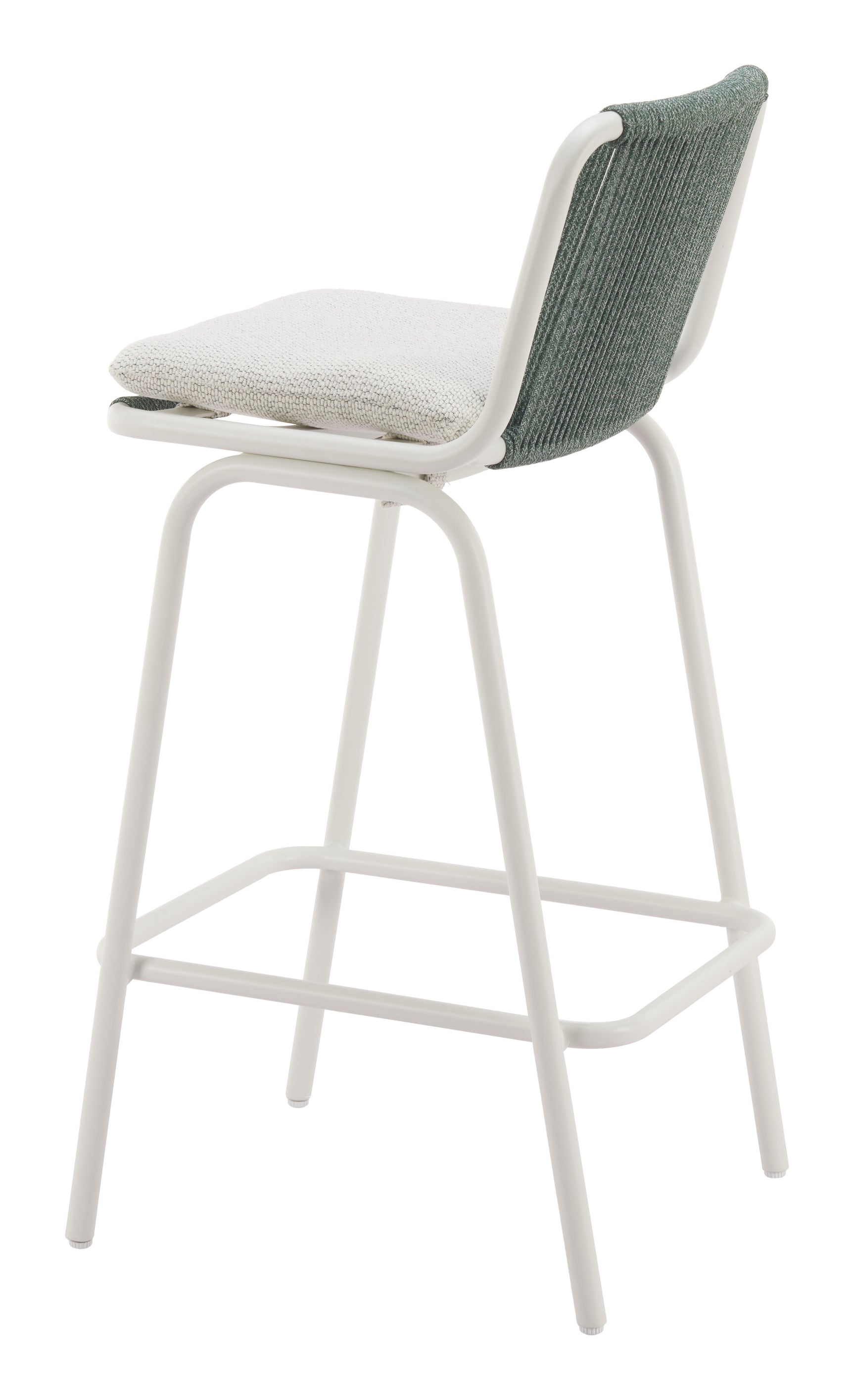 Luft White & Green Barstool (Set of 2)