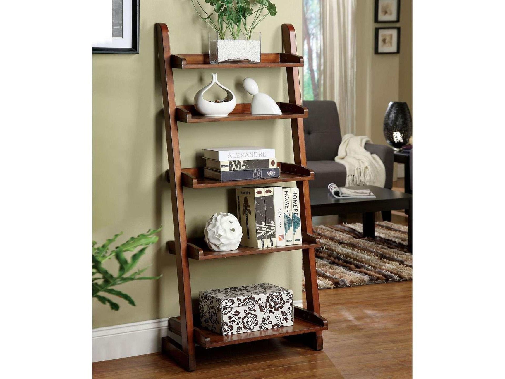 Lugo Antique Oak Shelf - Ornate Home