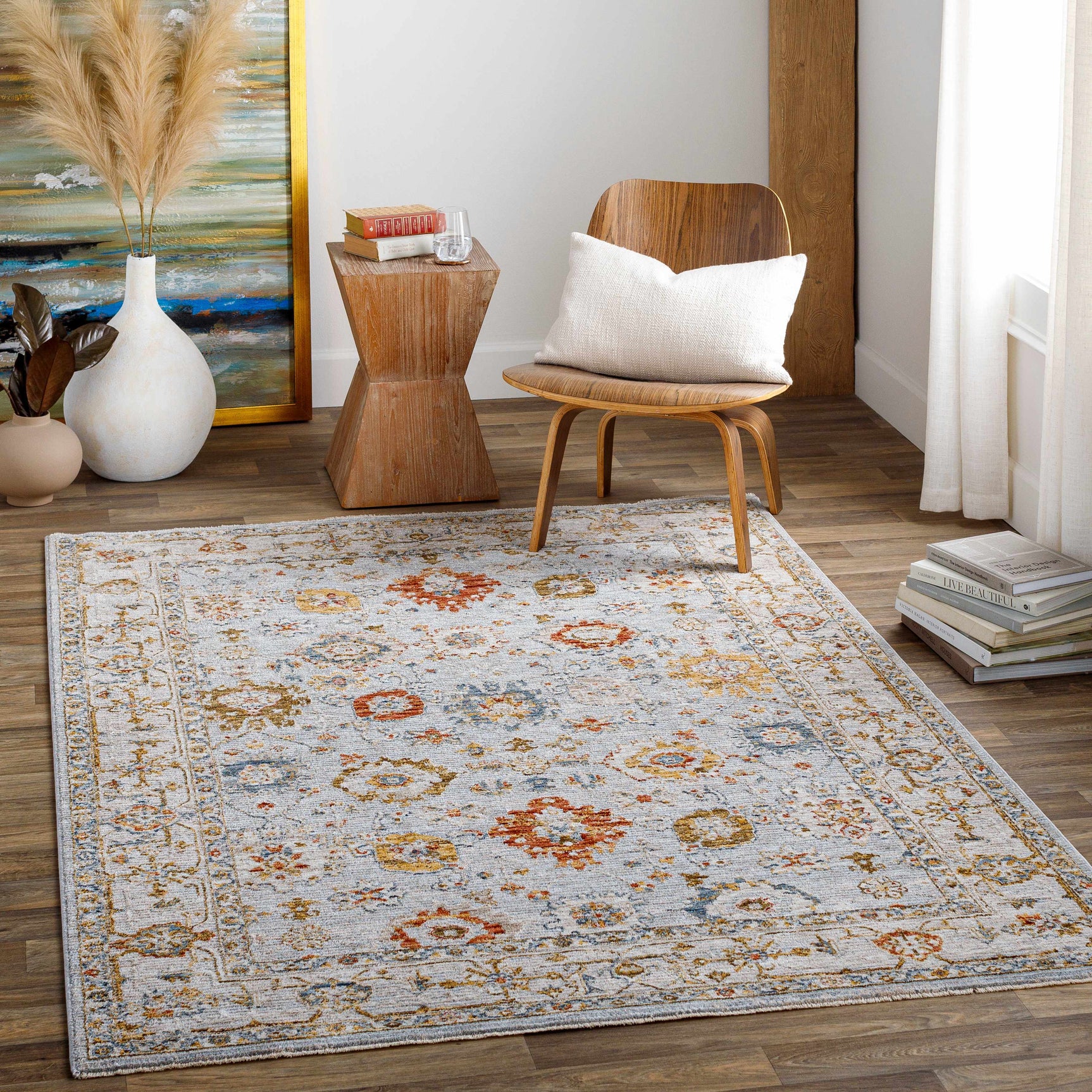 Luklukan Oushak Style Floral Rug - Ornate Home