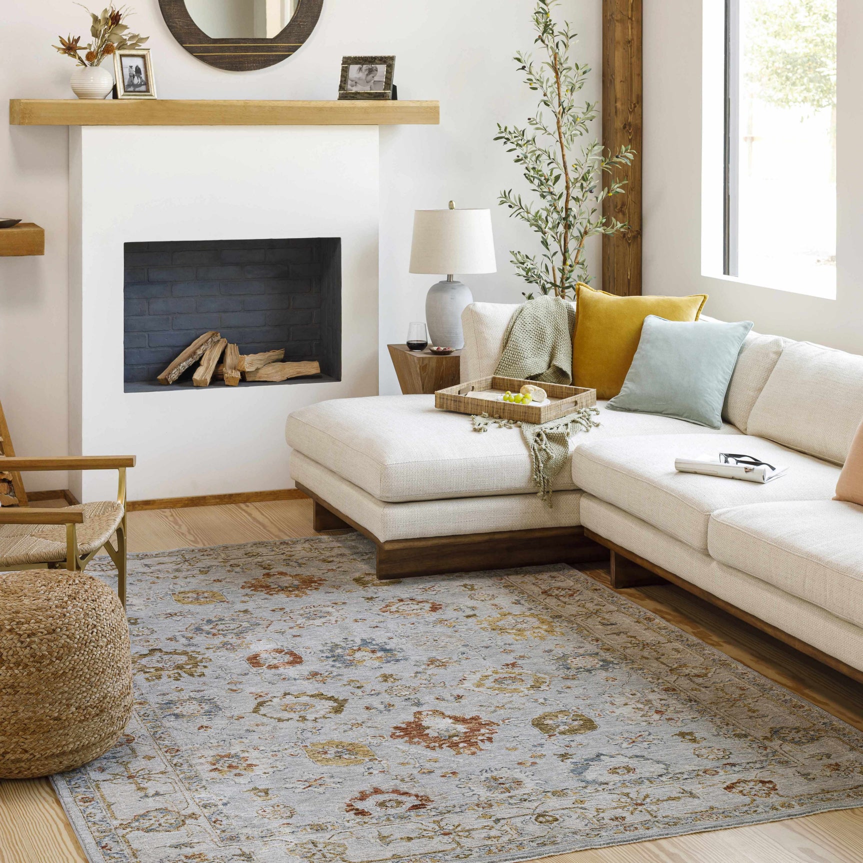 Luklukan Oushak Style Floral Rug - Ornate Home