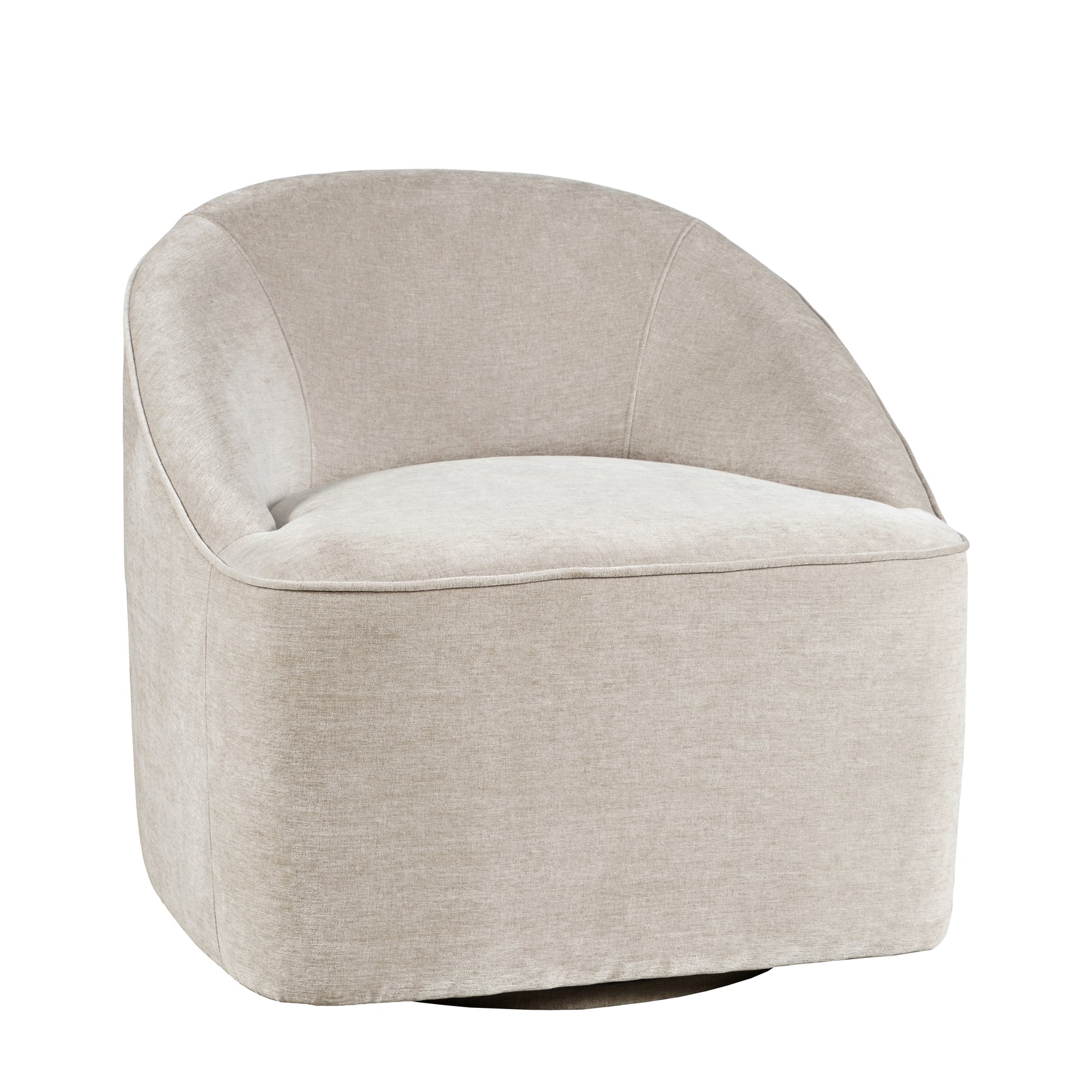 Lulu2 Taupe Lulu Swivel Accent Chair - Ornate Home