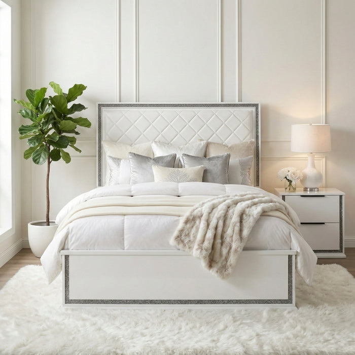 Lumin White California King Bed