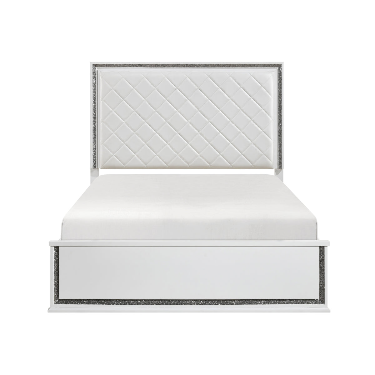 Lumin White Eastern King Bed - Ornate Home