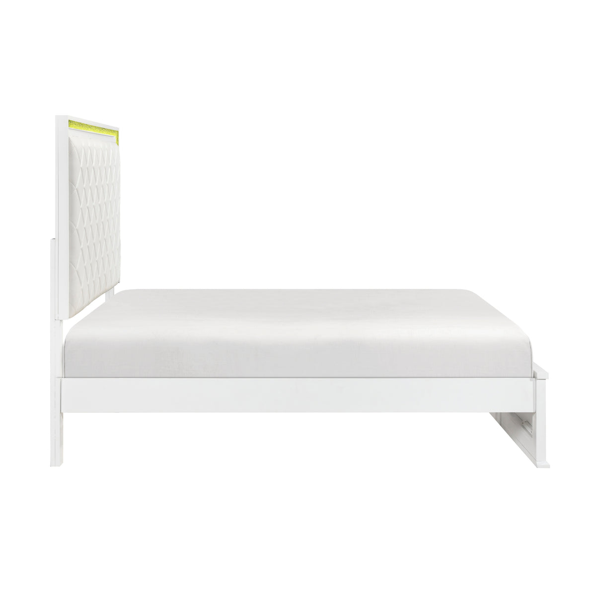 Lumin White Eastern King Bed - Ornate Home