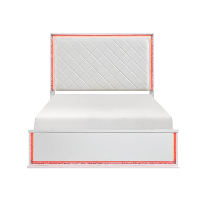 Lumin White Queen Bed - Ornate Home