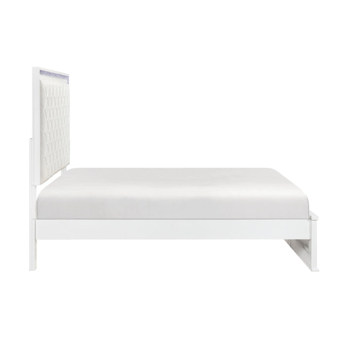 Lumin White Queen Bed - Ornate Home