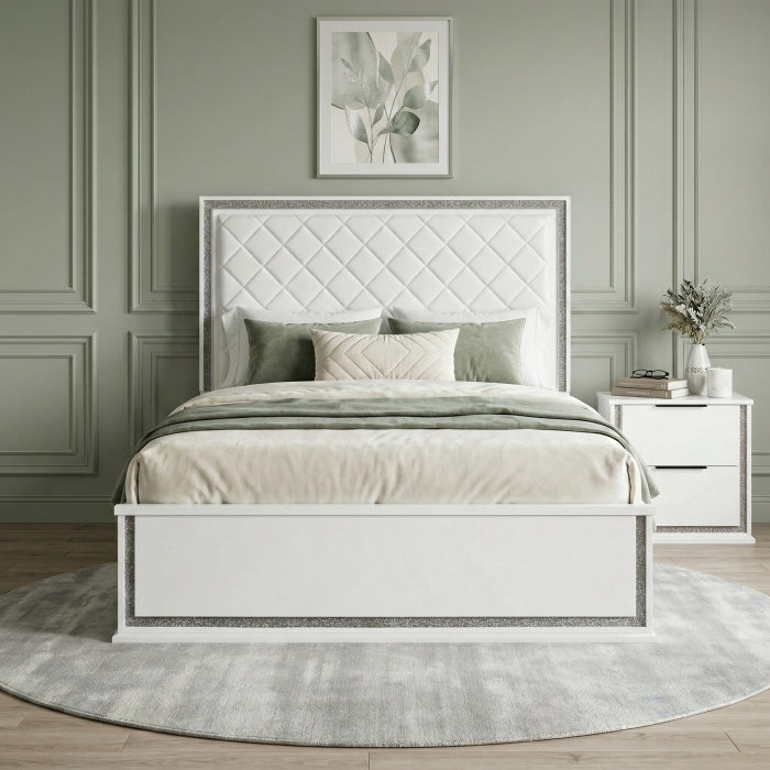 Lumin White Queen Bed - Ornate Home