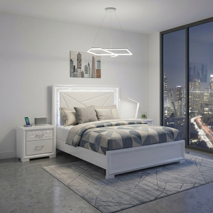 Luna White Full Bed