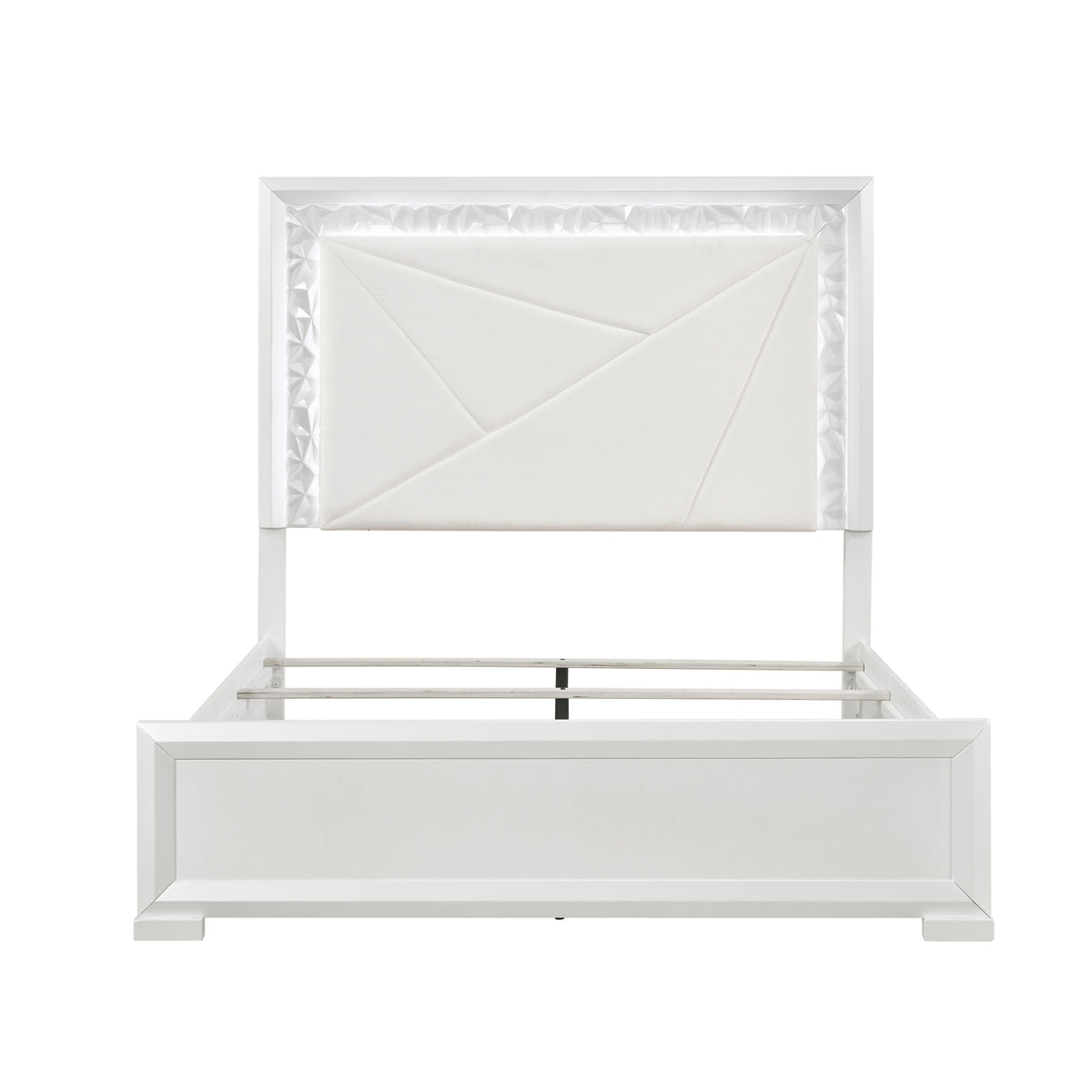 Luna White Queen Bed - Ornate Home