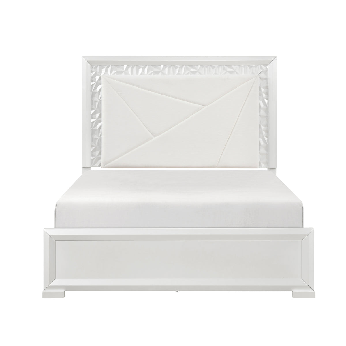 Luna White Queen Bed - Ornate Home