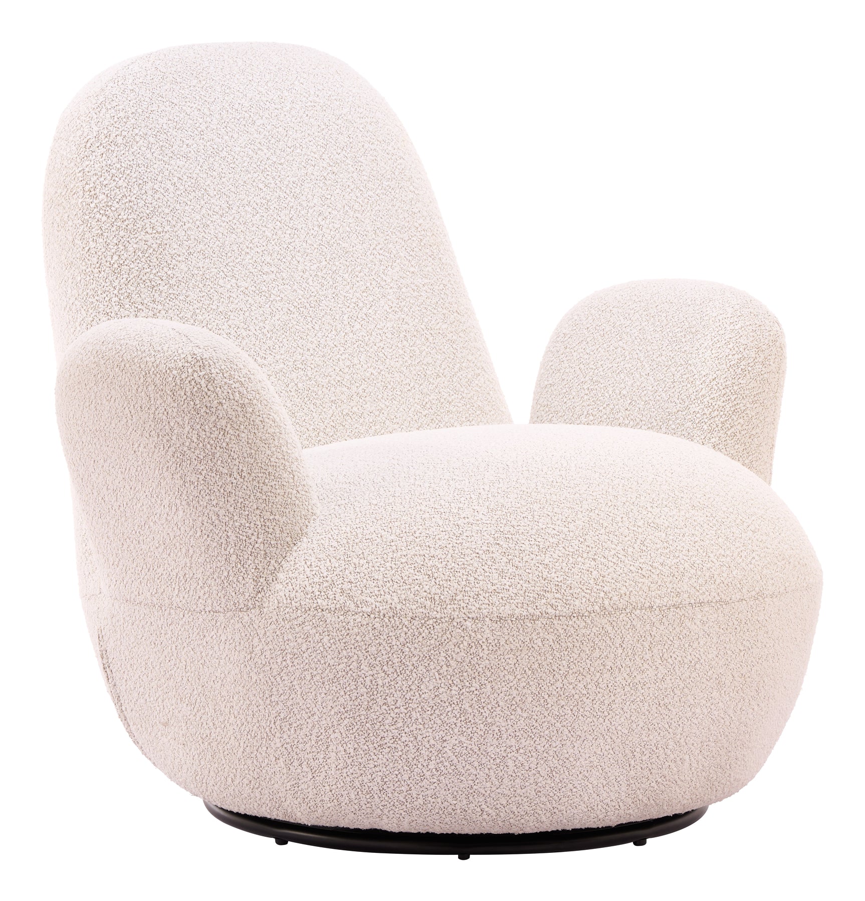 Lunet Ivory Swivel Chair