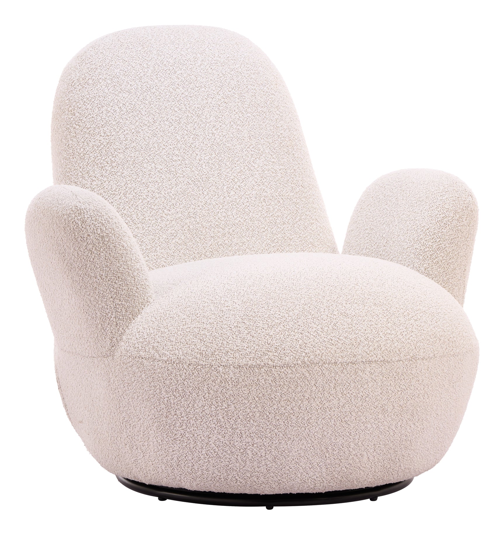 Lunet Ivory Swivel Chair