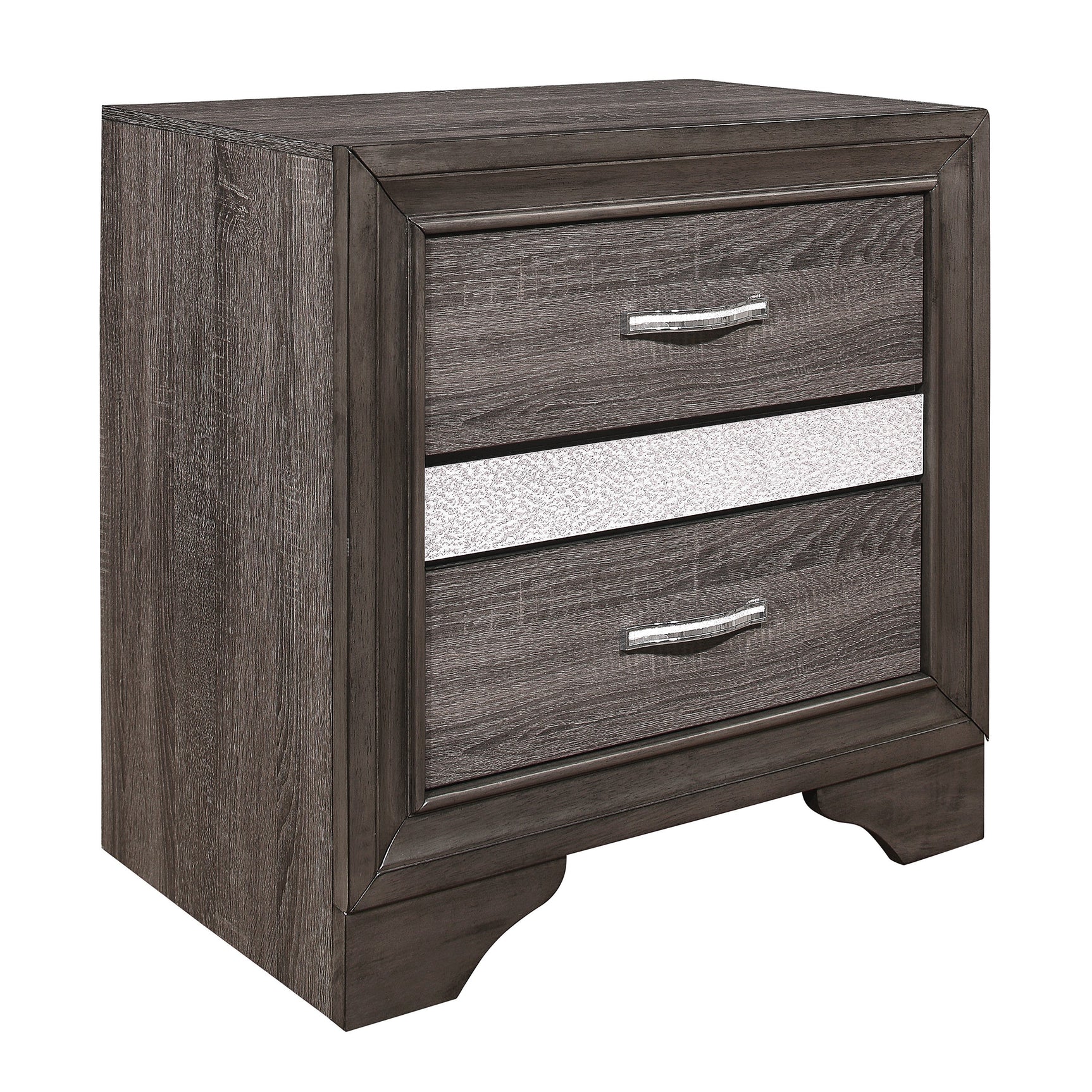 Luster Gray Nightstand - Ornate Home