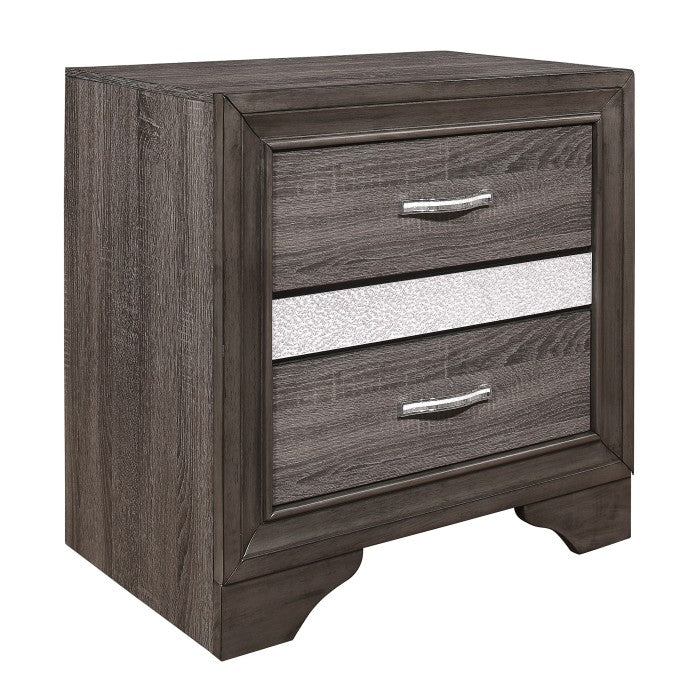 Luster Gray Nightstand - Ornate Home