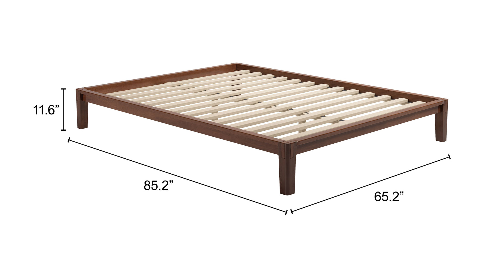 Luum Walnut Queen Platform Bed Frame - Ornate Home