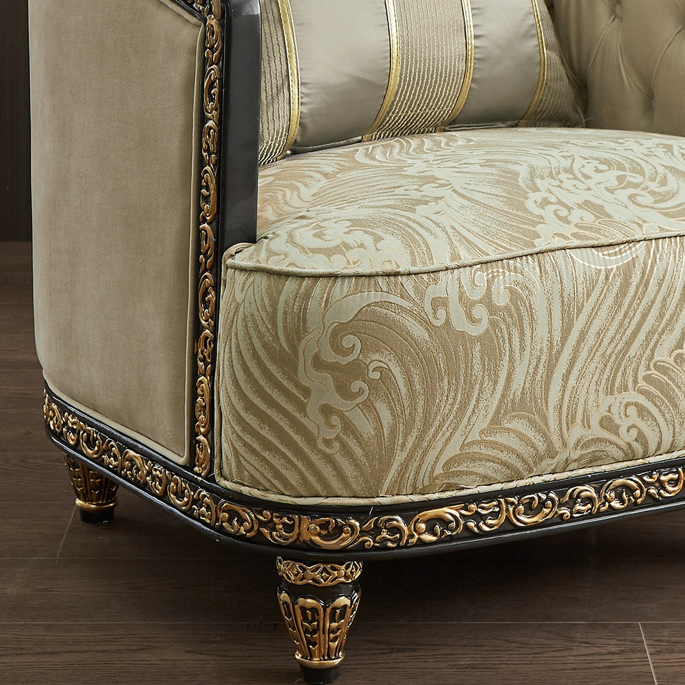 Luxe Atelier Cream 3-Pc Living Room Set / HD-9010-SET3 - Ornate Home