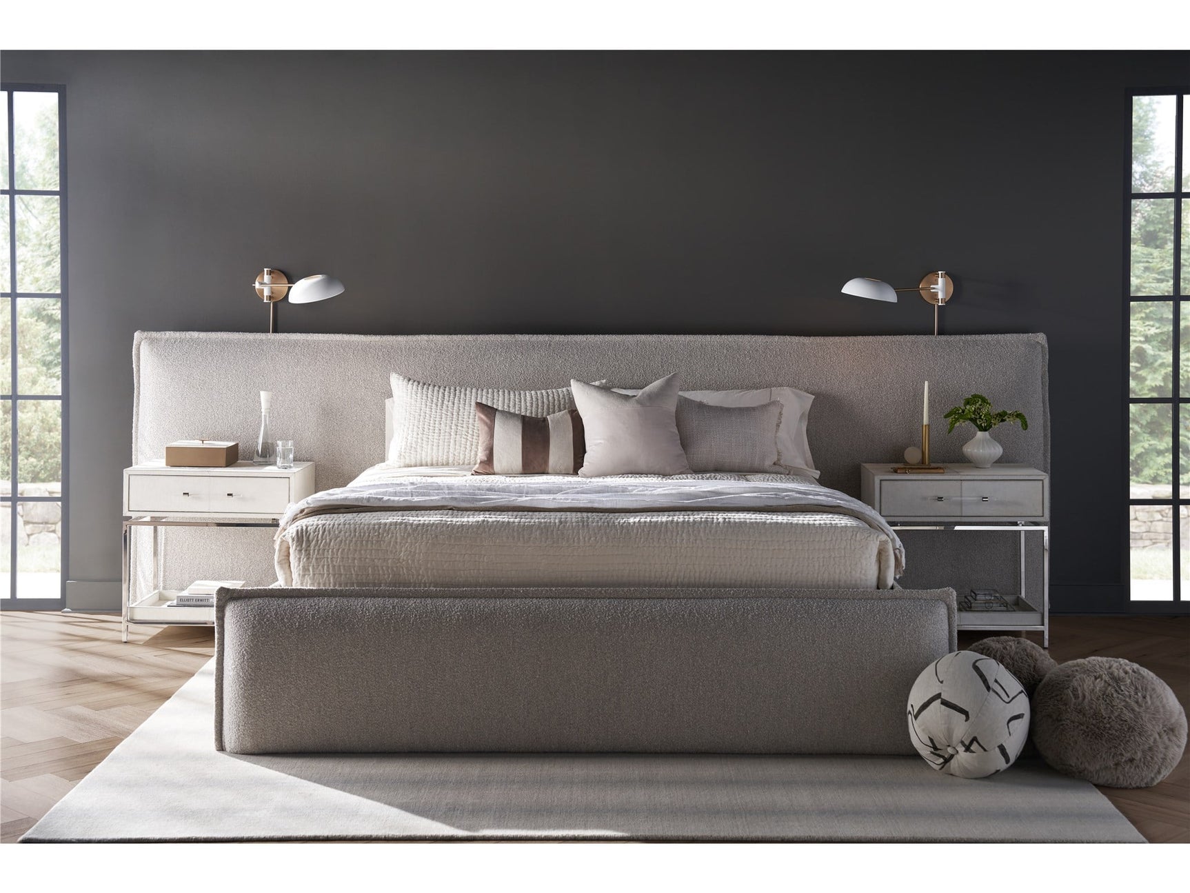Luxe Medina Pebble King Wall Bed - Ornate Home