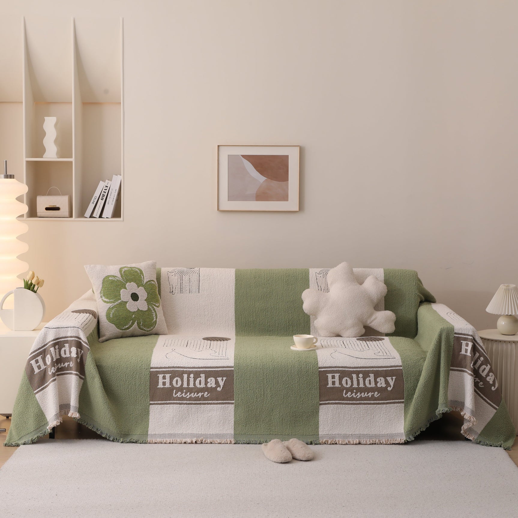 Luxury Cozy Cotton Sofa Blanket Cover Furniture Slipcovers for Most Shape Sofas - Ornate Home