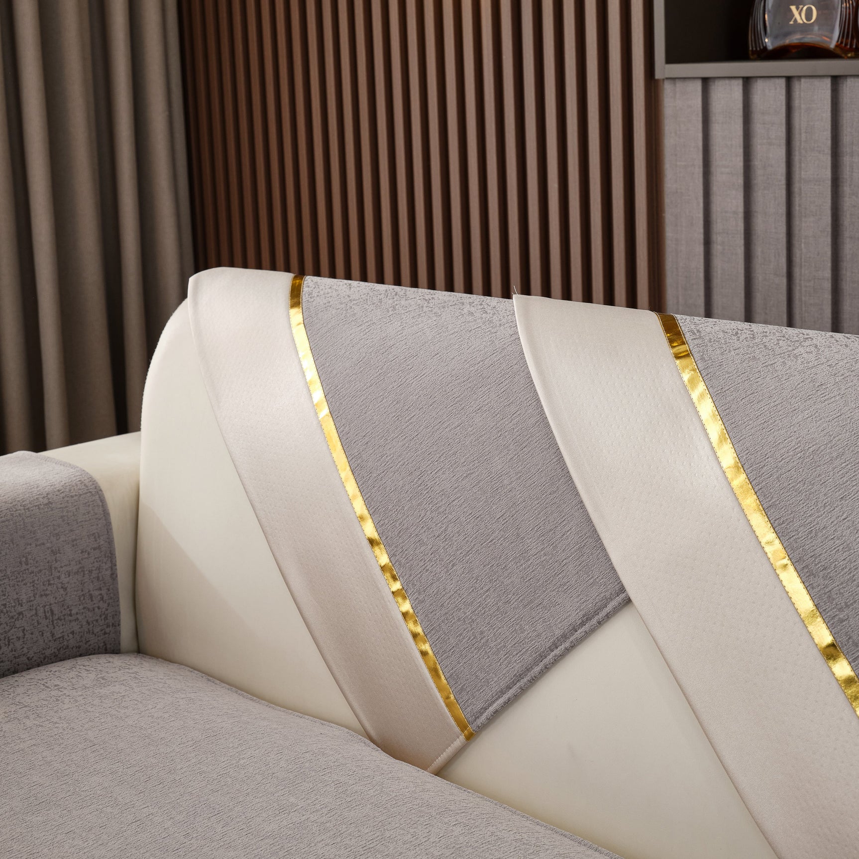 Luxury Leather Couch Protectors with Chenille Sofa Towel Covers, Non-Slip and Washable, Modular Couch Covers - Ornate Home