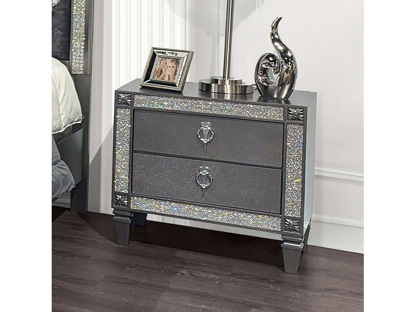 Lyanne Gray Nightstand - Ornate Home