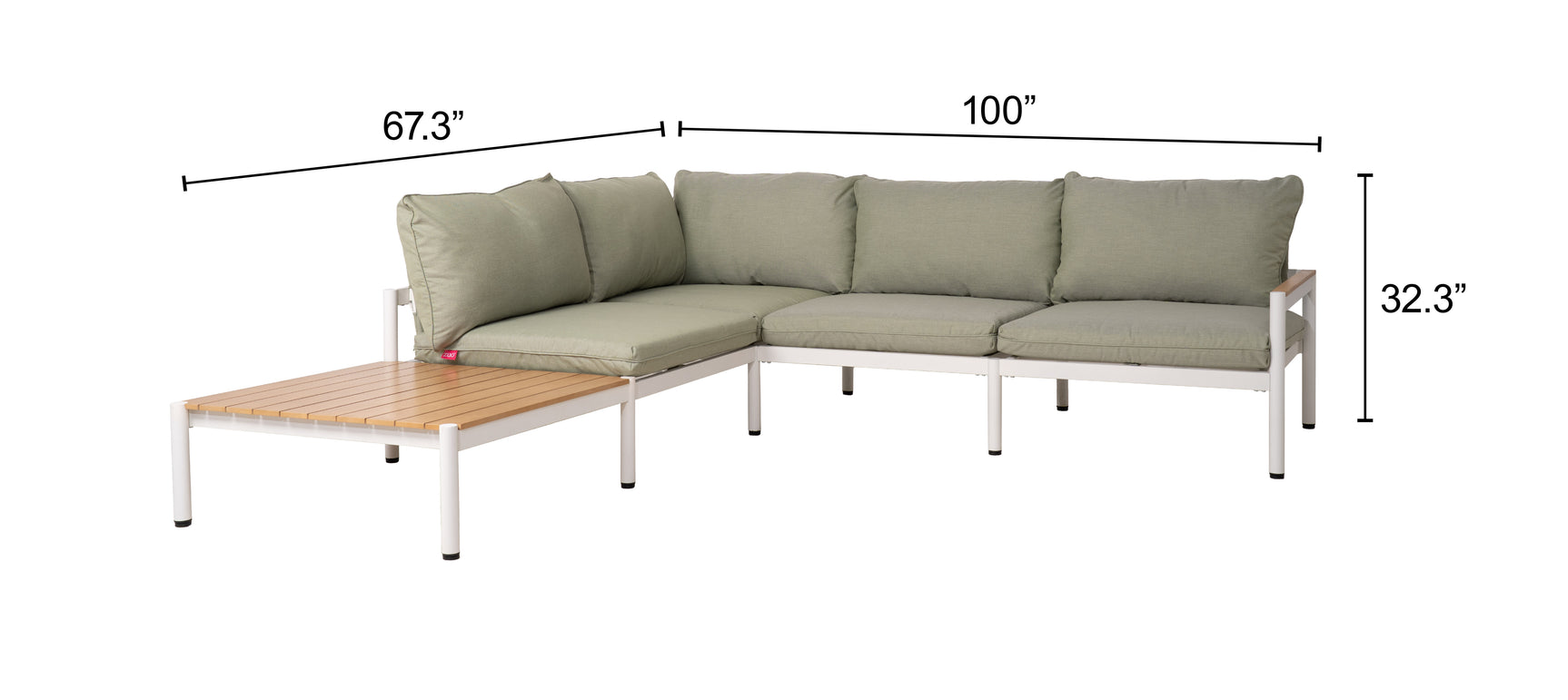 Lychee Green Modular Sectional - Ornate Home