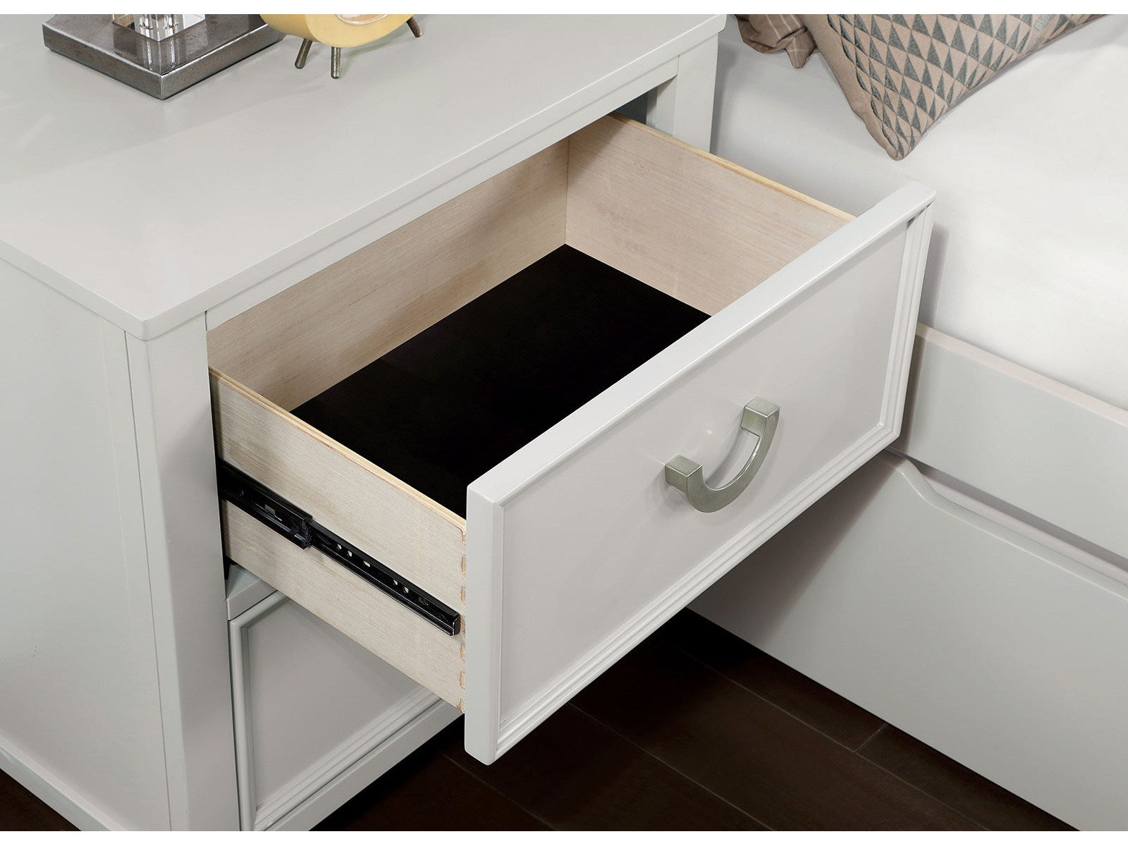 Lycoris White Nightstand - Ornate Home