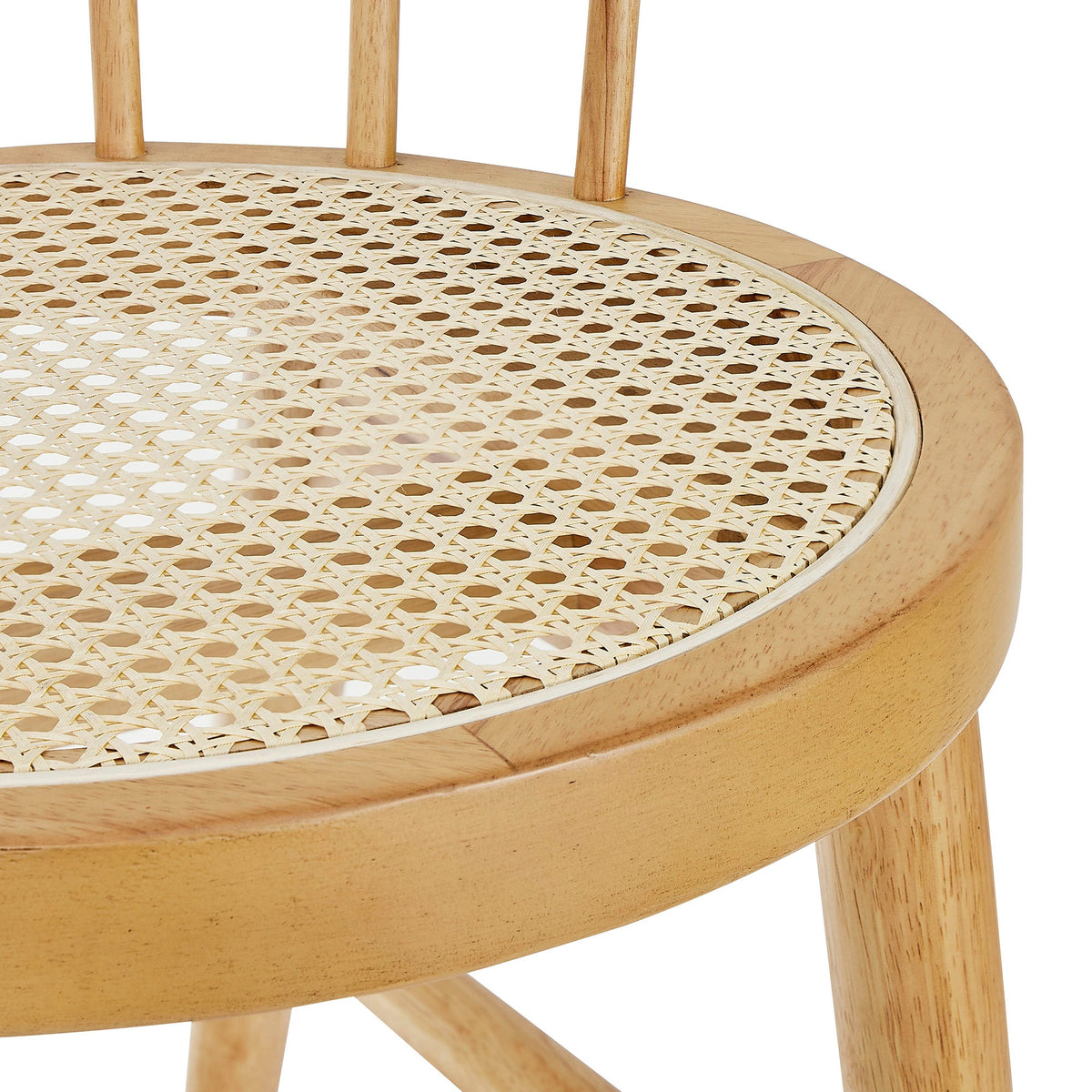 Lykke Natural Curved Spindle Back Dining Chairs (Set of 2) - Ornate Home