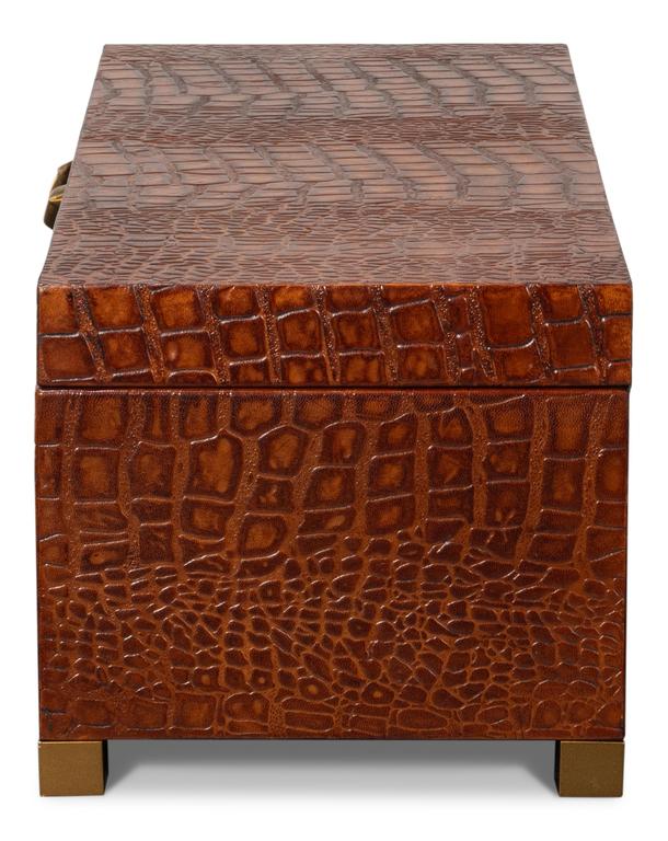Lyle Brown Leather Box - Ornate Home