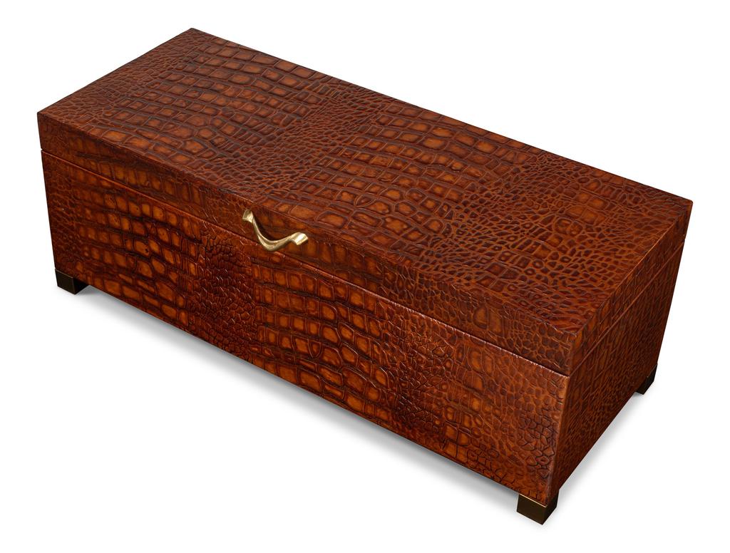 Lyle Brown Leather Box - Ornate Home
