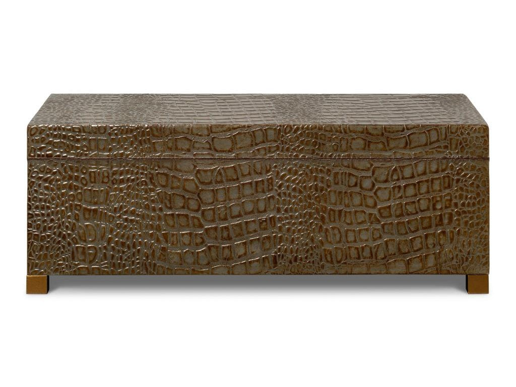Lyle Green Leather Box - Ornate Home