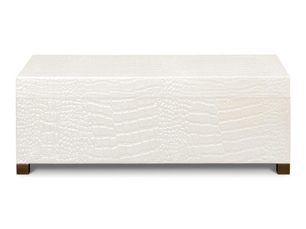 Lyle Ivory Leather Box - Ornate Home