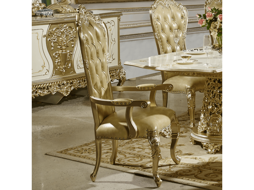 Lymington Gold Arm Chair / HD-1812 - Ornate Home