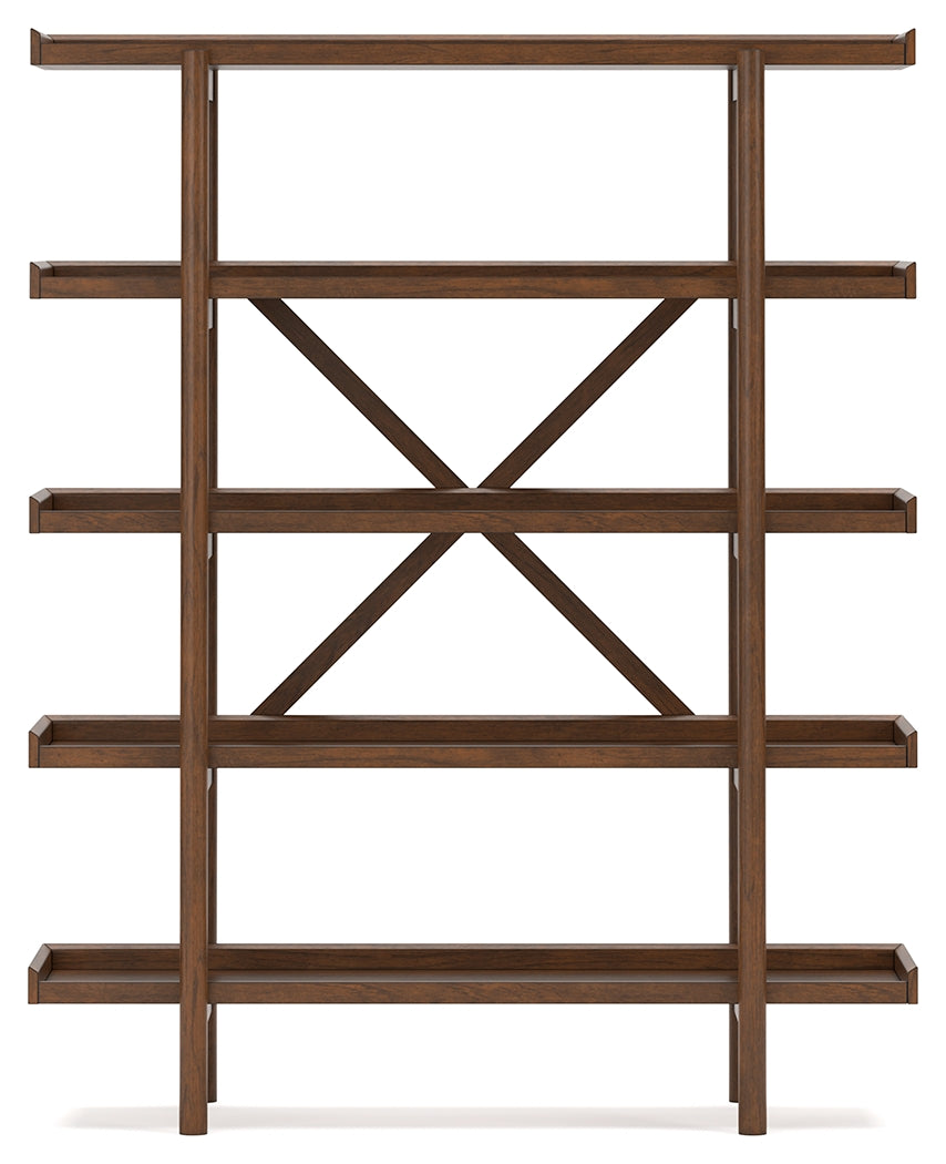Lyncott Brown 70" Bookcase (Online Special Price) - Ornate Home