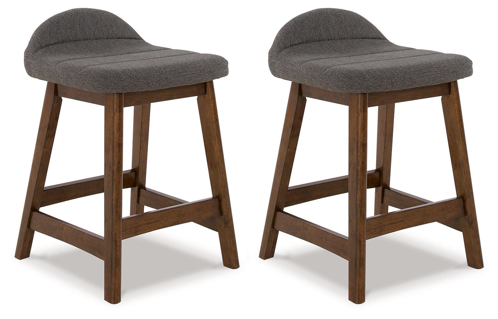 Lyncott Charcoal/Brown Counter Height Bar Stool (Set of 2) (Online Special Price) - Ornate Home