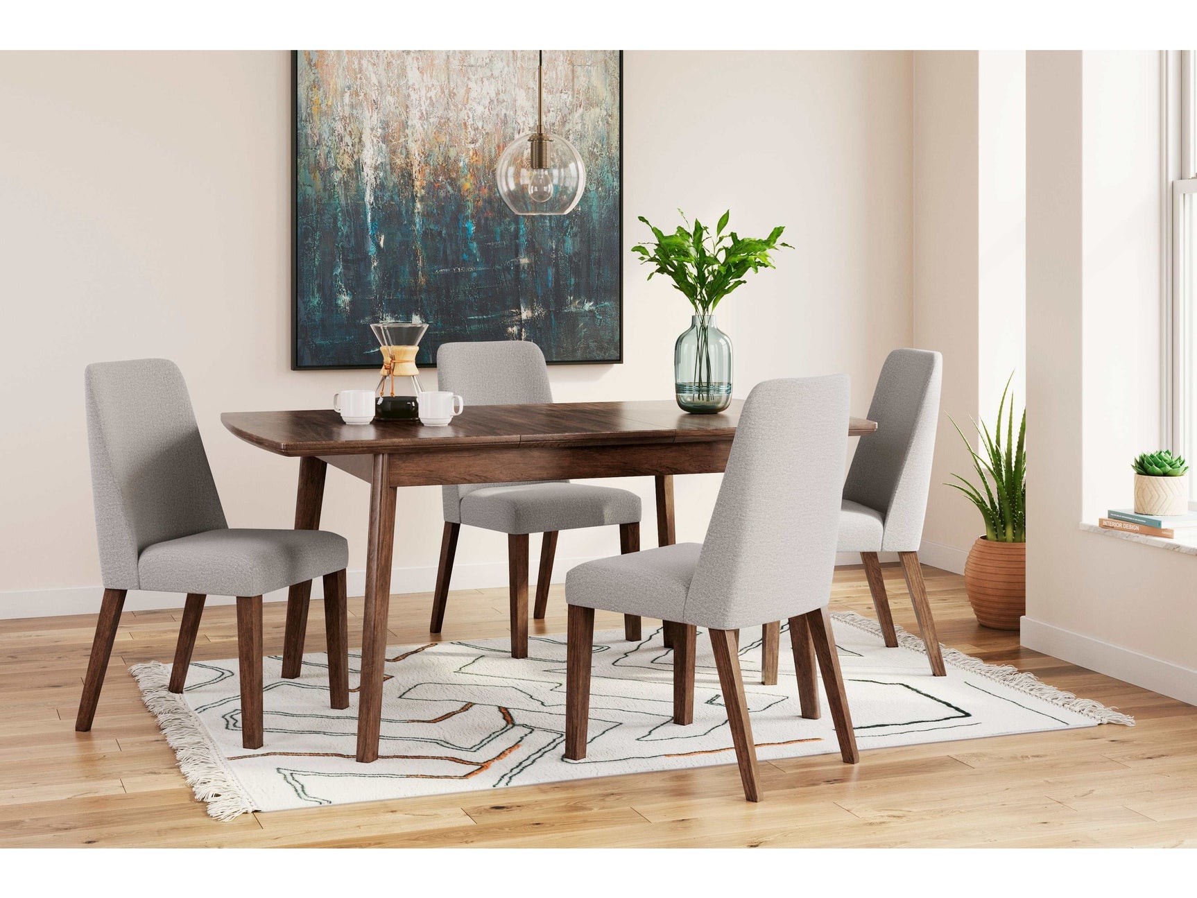 Lyncott Gray & Brown Dining Room Set / 5pc (Online Special Price) - Ornate Home