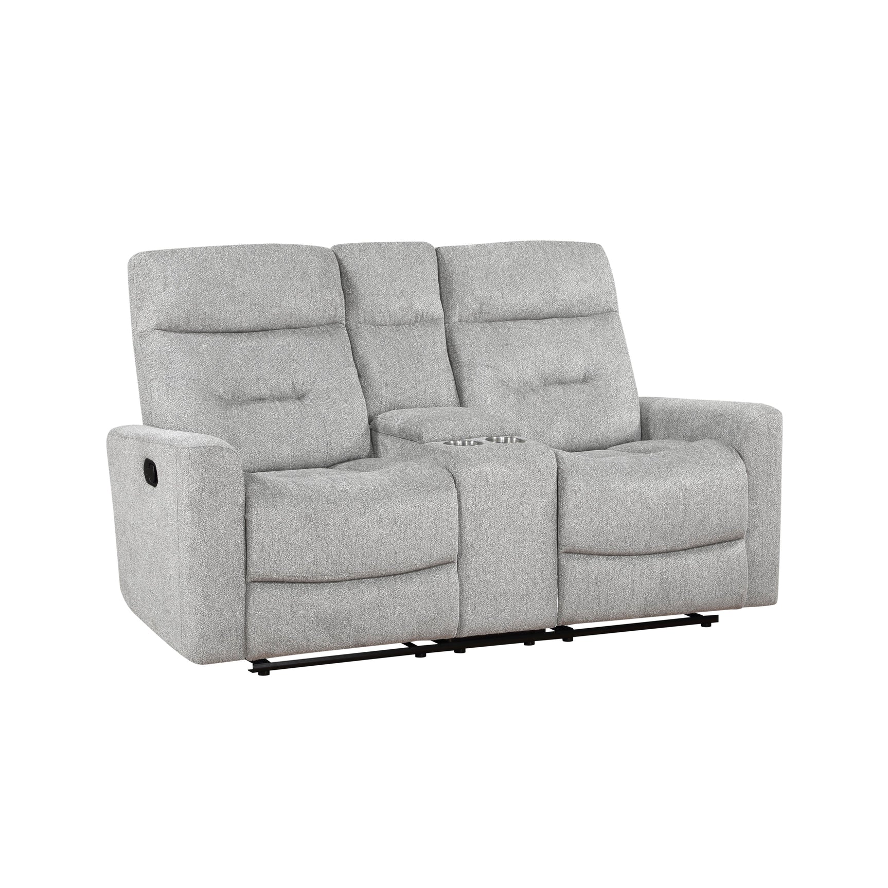 Lyndon Gray Double Reclining Loveseat - Ornate Home