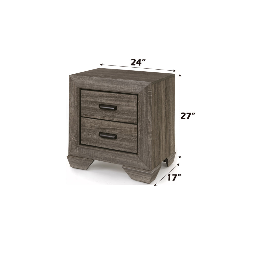 Lyndon Nightstand in Weathered Gray Grain 26023 - Ornate Home