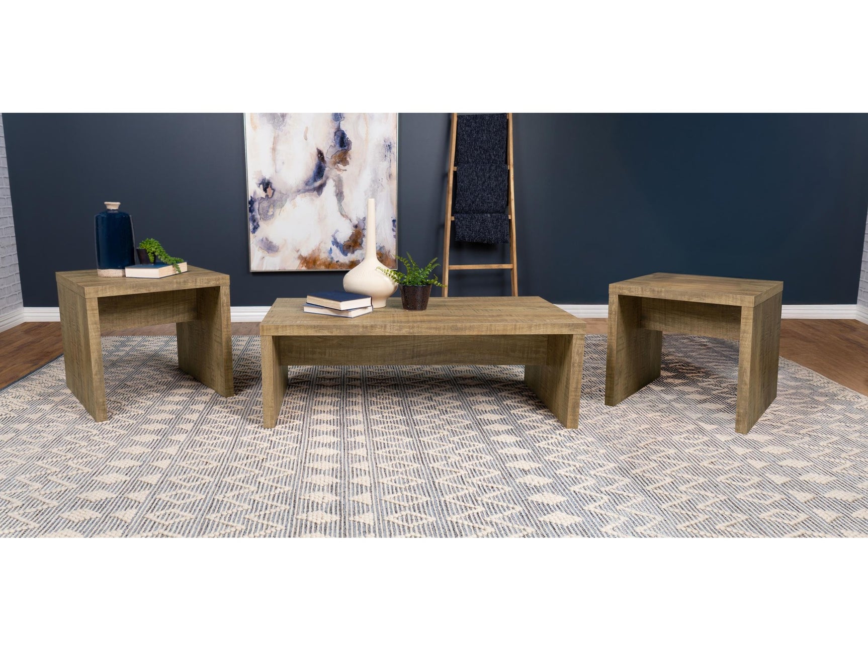 Lynette Mango 3-piece Rectangular Coffee and End Table Set - Ornate Home