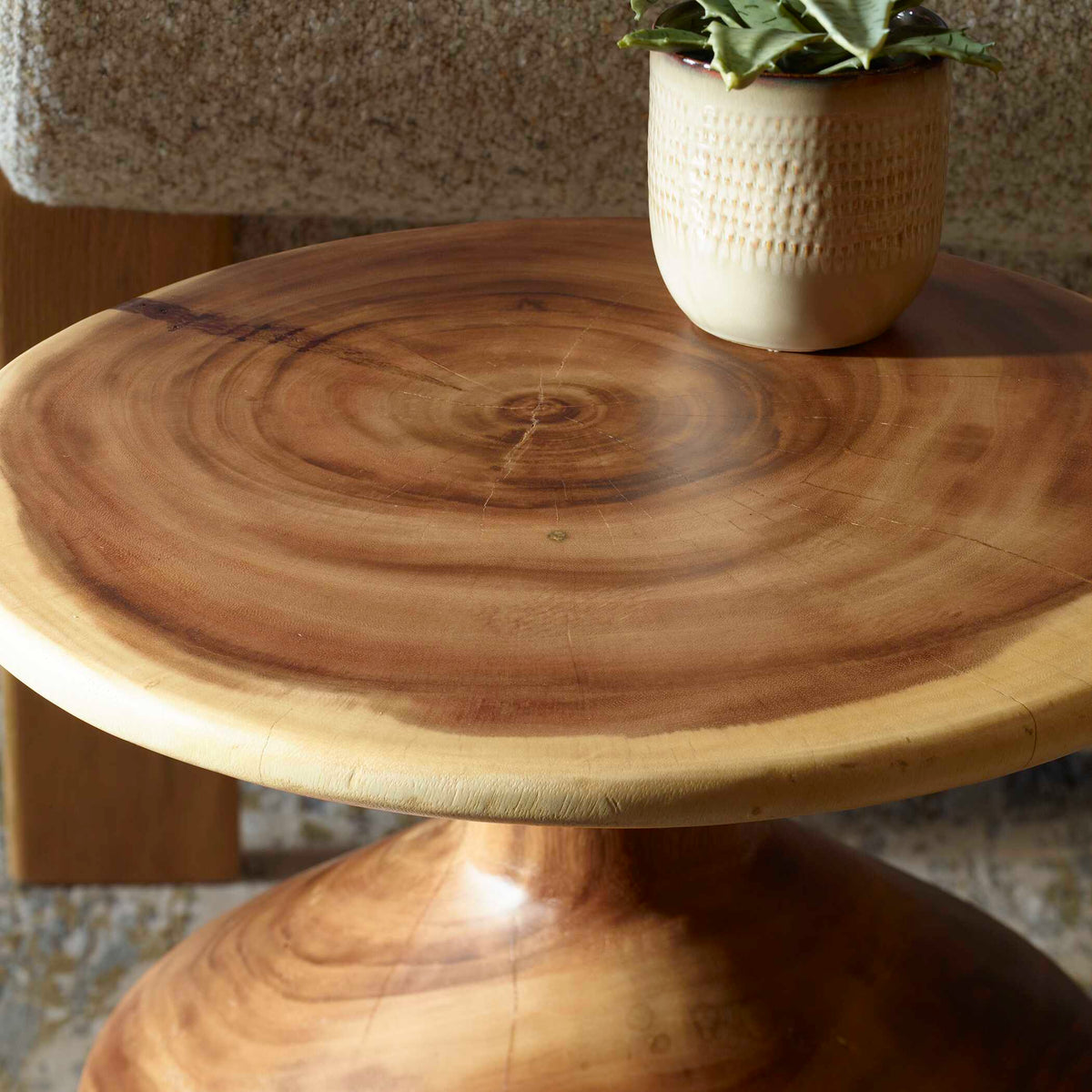 Lynx Woodtone Hourglass Accent Table - Ornate Home