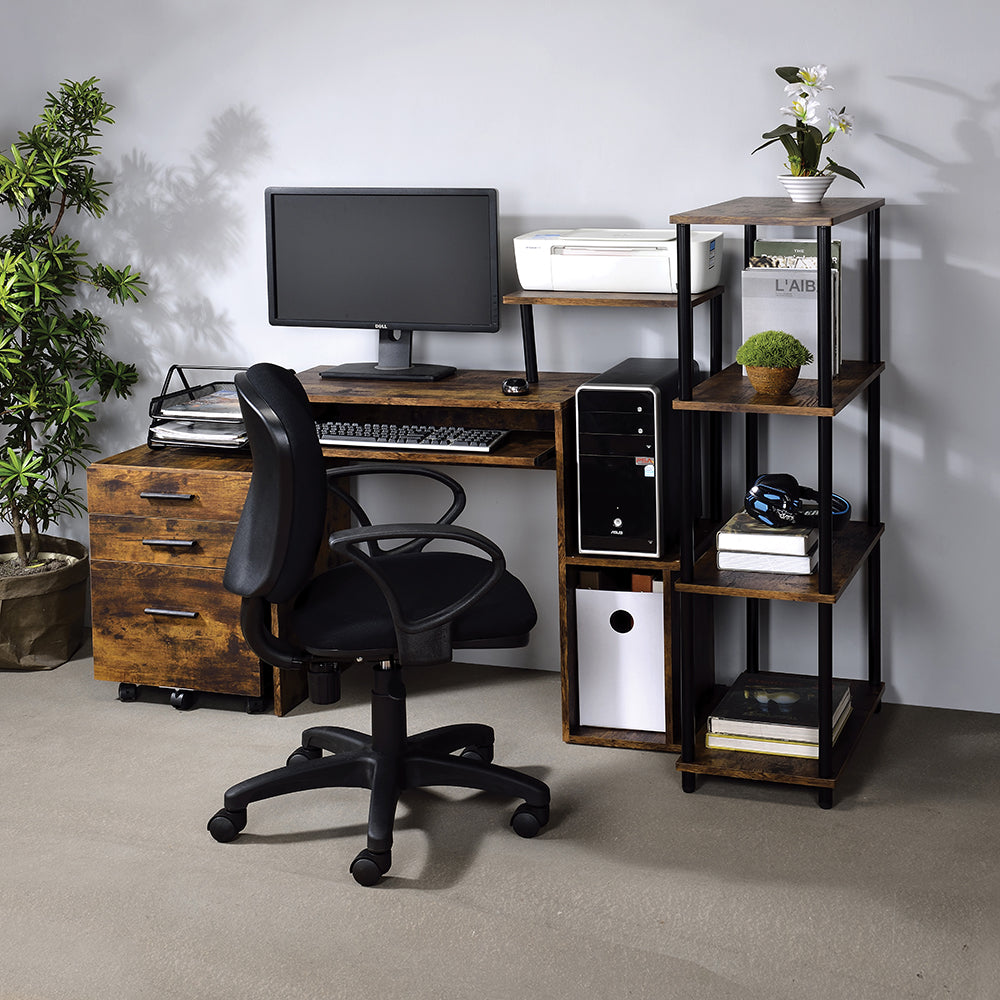 Lyphre Oak Computer Desk - Ornate Home